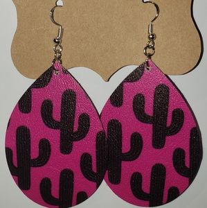 Faux leather earrings